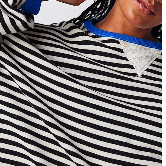 We The Free by Free People Classic Striped Oversized Crewneck - Picture 4 of 4